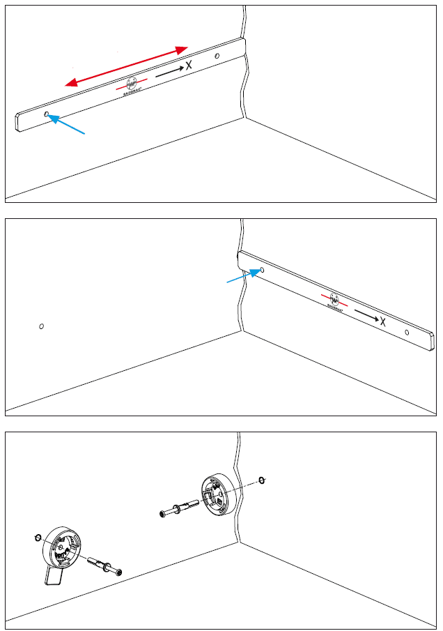 Gabarit de pose 1 axe de la jauge E1 utilisé pour fixer les platines dans un angle à 90°