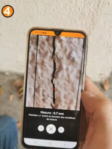 Etape 4 - Mesure Fissure