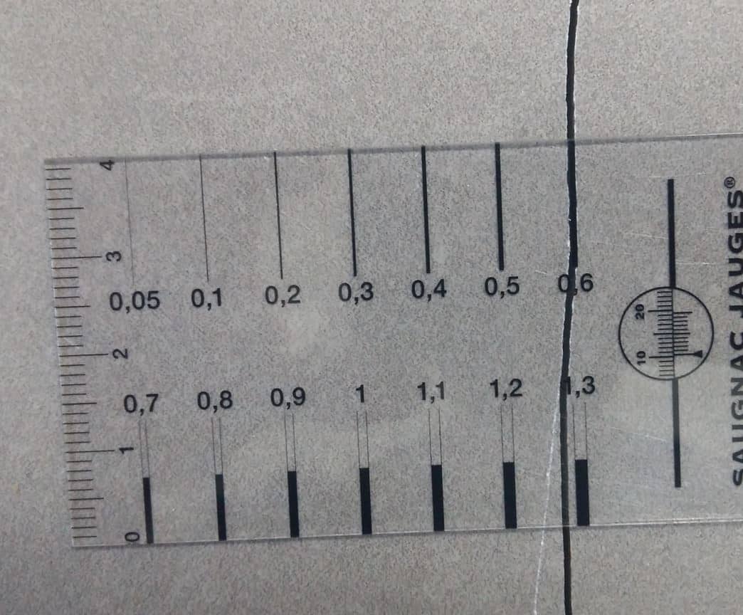 Fissuromètre - Mesurer des fissures entre 0,1mm et 20mm