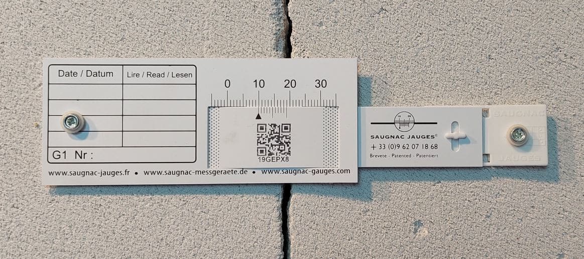 Jauge G1 posée avec tapvis