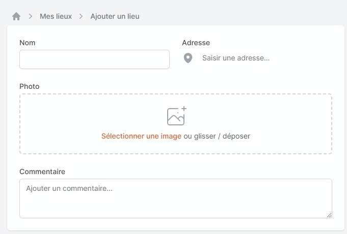 création lieu