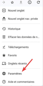 Paramètres application