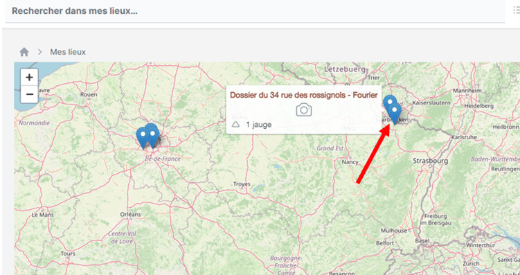 Affichage jauges sur carte