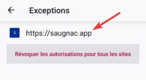 Paramètres application Firefox