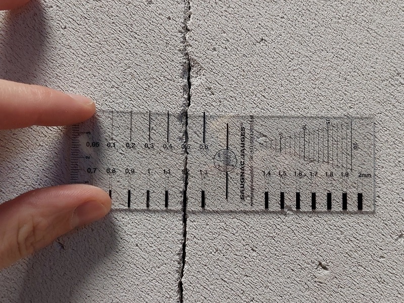 Fissuromètre - Mesurer des fissures entre 0,1mm et 20mm